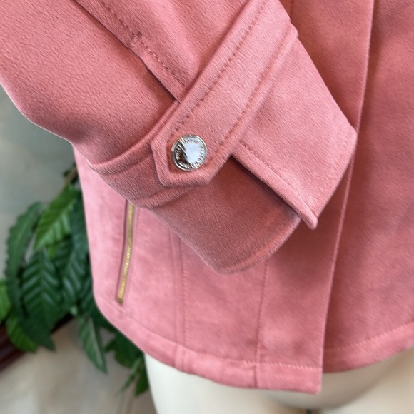 WHBM FAUX SUEDE MOTO JACKET - Picture 9 of 13